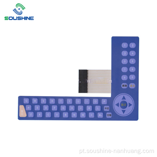 Comutador de membrana de matriz de teclado múltiplo azul pitch 2,54